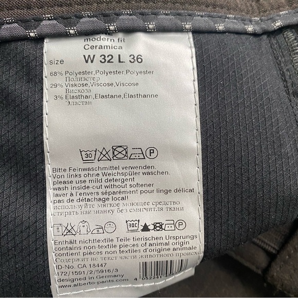 Men’s Alberto Ceramica Dress Pants Sz32 - Picture 10 of 10